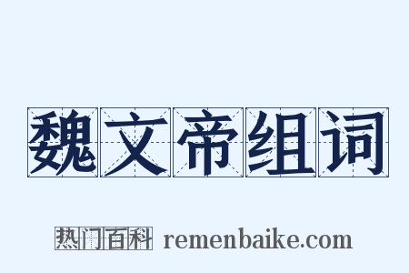 魏文帝组词是什么意思的图片